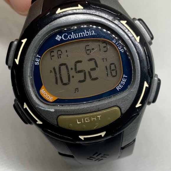 Columbia men digital watch 41mm case size 100MWR  CL-5008 Day Date Alarm running - Picture 2 of 9